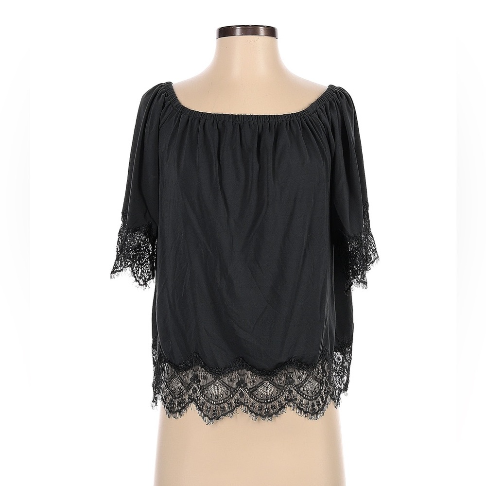 Banana republic short sleeve blouse size small Whimsigoth lace festival summer